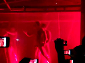 Hot showering strippers with hard-on!